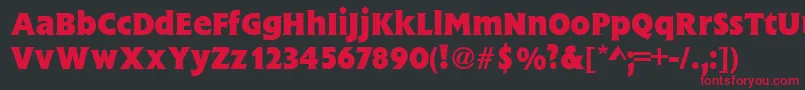 FlareGothicBold Font – Red Fonts on Black Background