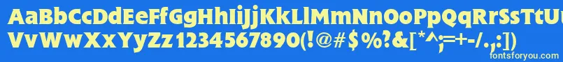 FlareGothicBold Font – Yellow Fonts on Blue Background