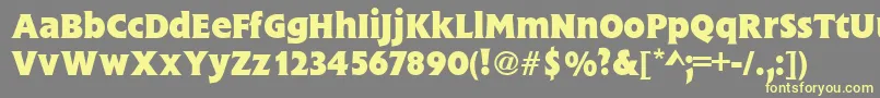 FlareGothicBold Font – Yellow Fonts on Gray Background