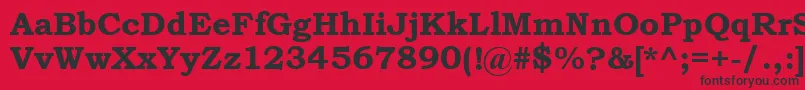 BookmanOldStyleРџРѕР»СѓР¶РёСЂРЅС‹Р№ Font – Black Fonts on Red Background