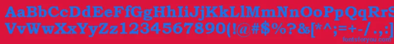 BookmanOldStyleРџРѕР»СѓР¶РёСЂРЅС‹Р№ Font – Blue Fonts on Red Background