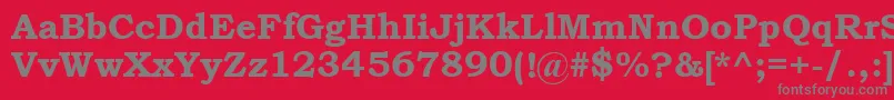 BookmanOldStyleРџРѕР»СѓР¶РёСЂРЅС‹Р№ Font – Gray Fonts on Red Background