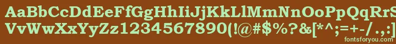 BookmanOldStyleРџРѕР»СѓР¶РёСЂРЅС‹Р№ Font – Green Fonts on Brown Background