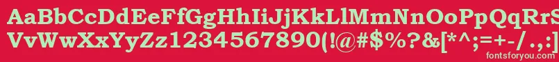 BookmanOldStyleРџРѕР»СѓР¶РёСЂРЅС‹Р№ Font – Green Fonts on Red Background