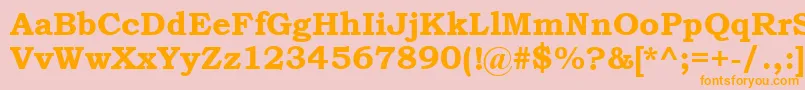 BookmanOldStyleРџРѕР»СѓР¶РёСЂРЅС‹Р№ Font – Orange Fonts on Pink Background