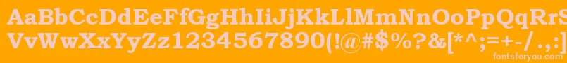 BookmanOldStyleРџРѕР»СѓР¶РёСЂРЅС‹Р№ Font – Pink Fonts on Orange Background