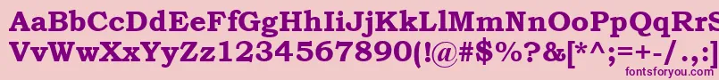 BookmanOldStyleРџРѕР»СѓР¶РёСЂРЅС‹Р№ Font – Purple Fonts on Pink Background