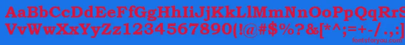 BookmanOldStyleРџРѕР»СѓР¶РёСЂРЅС‹Р№ Font – Red Fonts on Blue Background