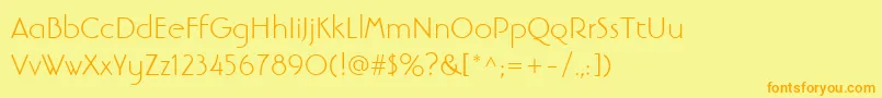 More about LinotypebanjomanLight Font LinotypebanjomanLight Font – Orange Fonts on Yellow Background