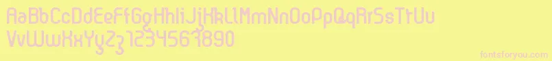 Kyma Font – Pink Fonts on Yellow Background