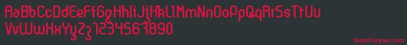 Kyma Font – Red Fonts on Black Background