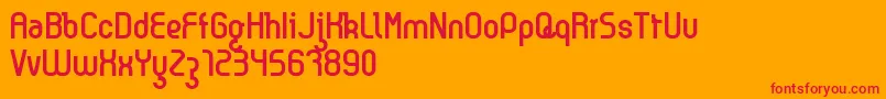 Kyma Font – Red Fonts on Orange Background