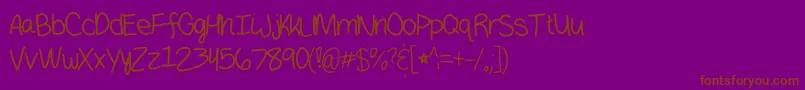 Haeunmedium Font – Brown Fonts on Purple Background