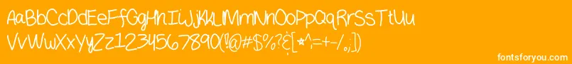 Haeunmedium Font – White Fonts on Orange Background