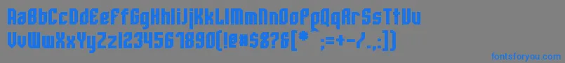 WhitestoneBold Font – Blue Fonts on Gray Background