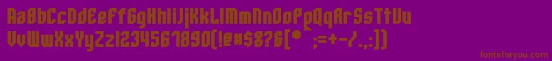 WhitestoneBold Font – Brown Fonts on Purple Background