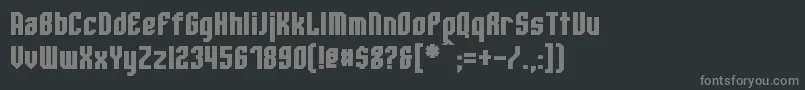 WhitestoneBold Font – Gray Fonts on Black Background