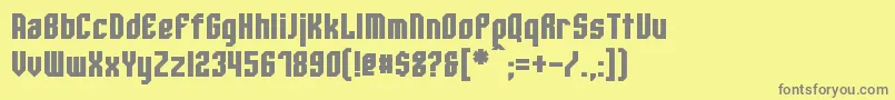 WhitestoneBold Font – Gray Fonts on Yellow Background