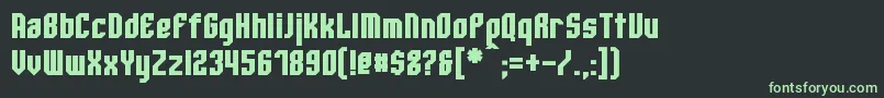 WhitestoneBold Font – Green Fonts on Black Background