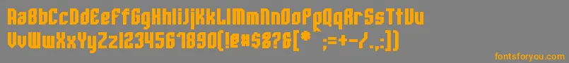 WhitestoneBold Font – Orange Fonts on Gray Background