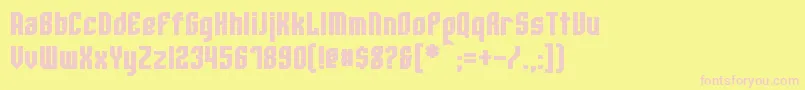 WhitestoneBold Font – Pink Fonts on Yellow Background