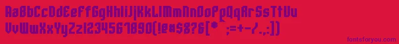 WhitestoneBold Font – Purple Fonts on Red Background