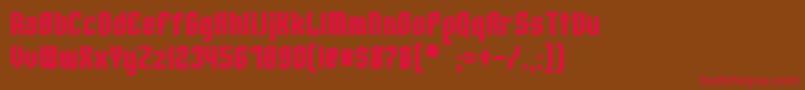 WhitestoneBold Font – Red Fonts on Brown Background