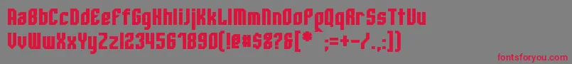 WhitestoneBold Font – Red Fonts on Gray Background