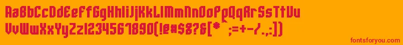 フォントWhitestoneBold – オレンジの背景に赤い文字