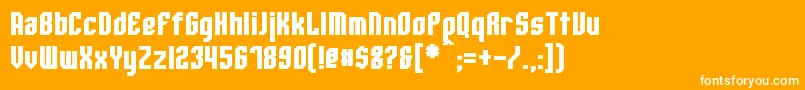 WhitestoneBold Font – White Fonts on Orange Background