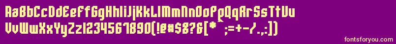WhitestoneBold Font – Yellow Fonts on Purple Background