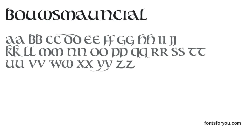 Czcionka BouwsmaUncial – alfabet, cyfry, specjalne znaki