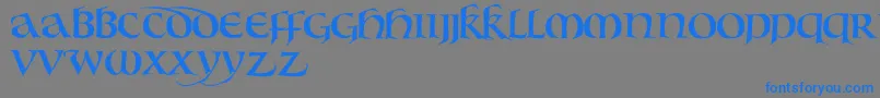 BouwsmaUncial Font – Blue Fonts on Gray Background