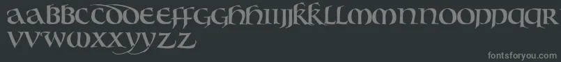 フォントBouwsmaUncial – 黒い背景に灰色の文字