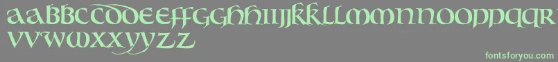 BouwsmaUncial Font – Green Fonts on Gray Background