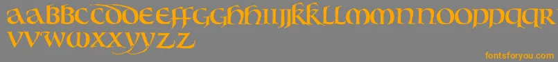 BouwsmaUncial Font – Orange Fonts on Gray Background