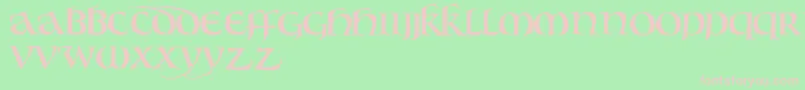 BouwsmaUncial Font – Pink Fonts on Green Background