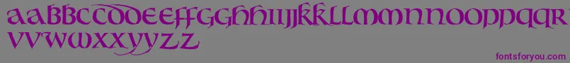 BouwsmaUncial Font – Purple Fonts on Gray Background