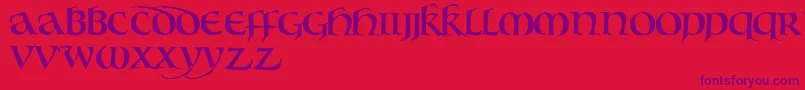 BouwsmaUncial Font – Purple Fonts on Red Background