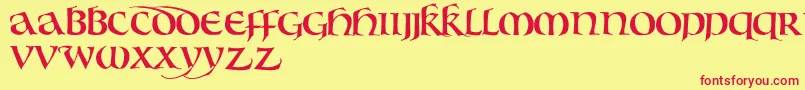 BouwsmaUncial Font – Red Fonts on Yellow Background