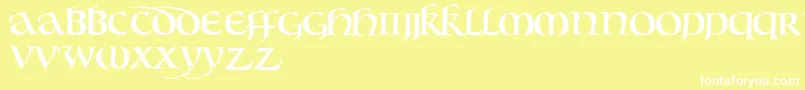 BouwsmaUncial Font – White Fonts on Yellow Background