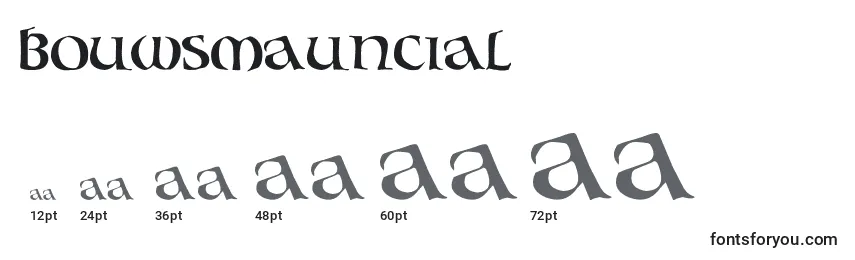 BouwsmaUncial Font Sizes