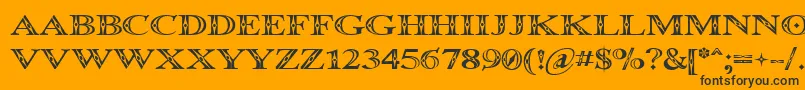 Occoluch Font – Black Fonts on Orange Background