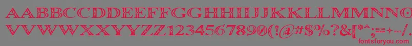 Occoluch Font – Red Fonts on Gray Background