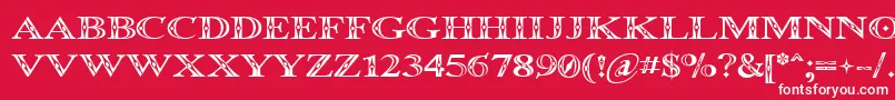 Occoluch Font – White Fonts on Red Background