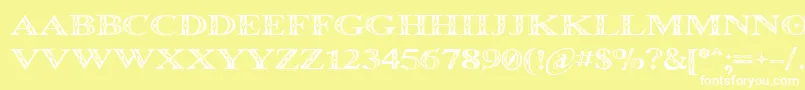 Occoluch Font – White Fonts on Yellow Background