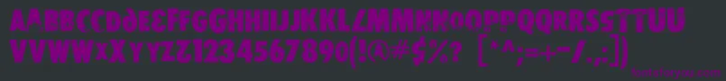Dsstamper-Schriftart – Violette Schriften auf schwarzem Hintergrund