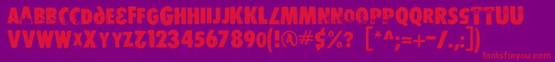 Dsstamper Font – Red Fonts on Purple Background