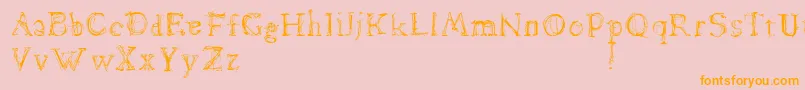 Dawnland.Lamenta Font – Orange Fonts on Pink Background