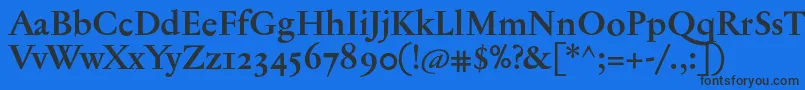 JannontextosfBold Font – Black Fonts on Blue Background